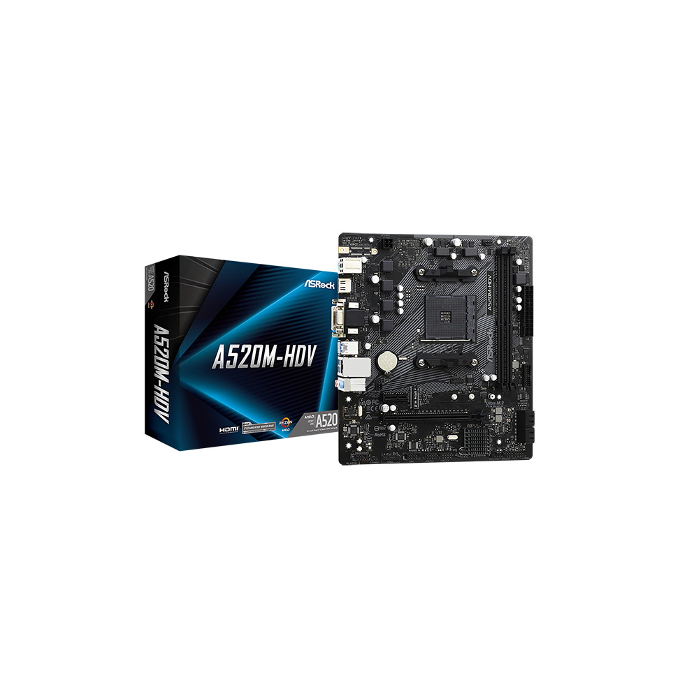 MB ASROCK A520M-HDV AM4 RYZEN AMD