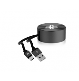 CABLE USB USB-C KAC-110BK RETRACTIL KLIPX