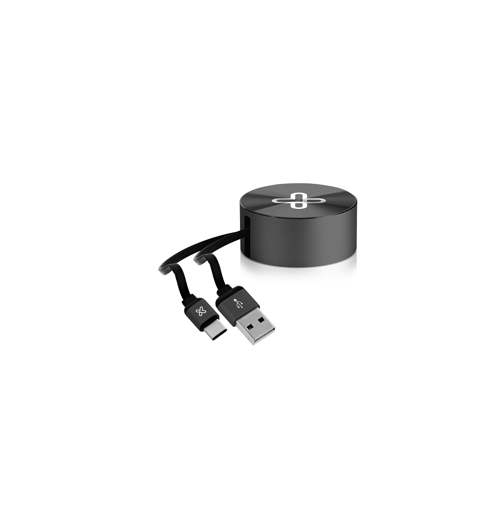 CABLE USB USB-C KAC-110BK RETRACTIL KLIPX