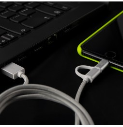 CABLE USB MICROUSB/LIGHTNING KAC-210BK KLIPX