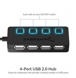 USB HUB 4P 2.0 HB-UMLS SABRENT